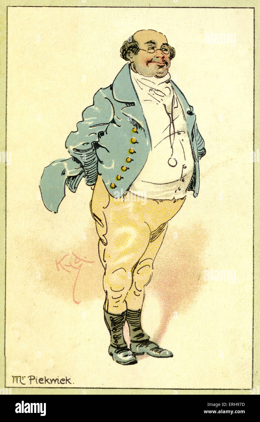 El Pickwick Papers por Charles Dickens. Ilustración del Señor Pickwick El Pickwick Papers por Charles Dickens. Ilustración del Señor Pickwick