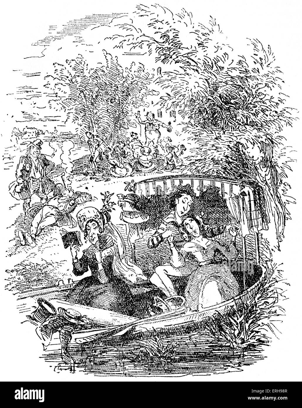 Esbozos por Boz: ilustrativas de cada día de la vida cotidiana y la gente por Charles Dickens. Escena: "La amorosa pareja". Foto de stock