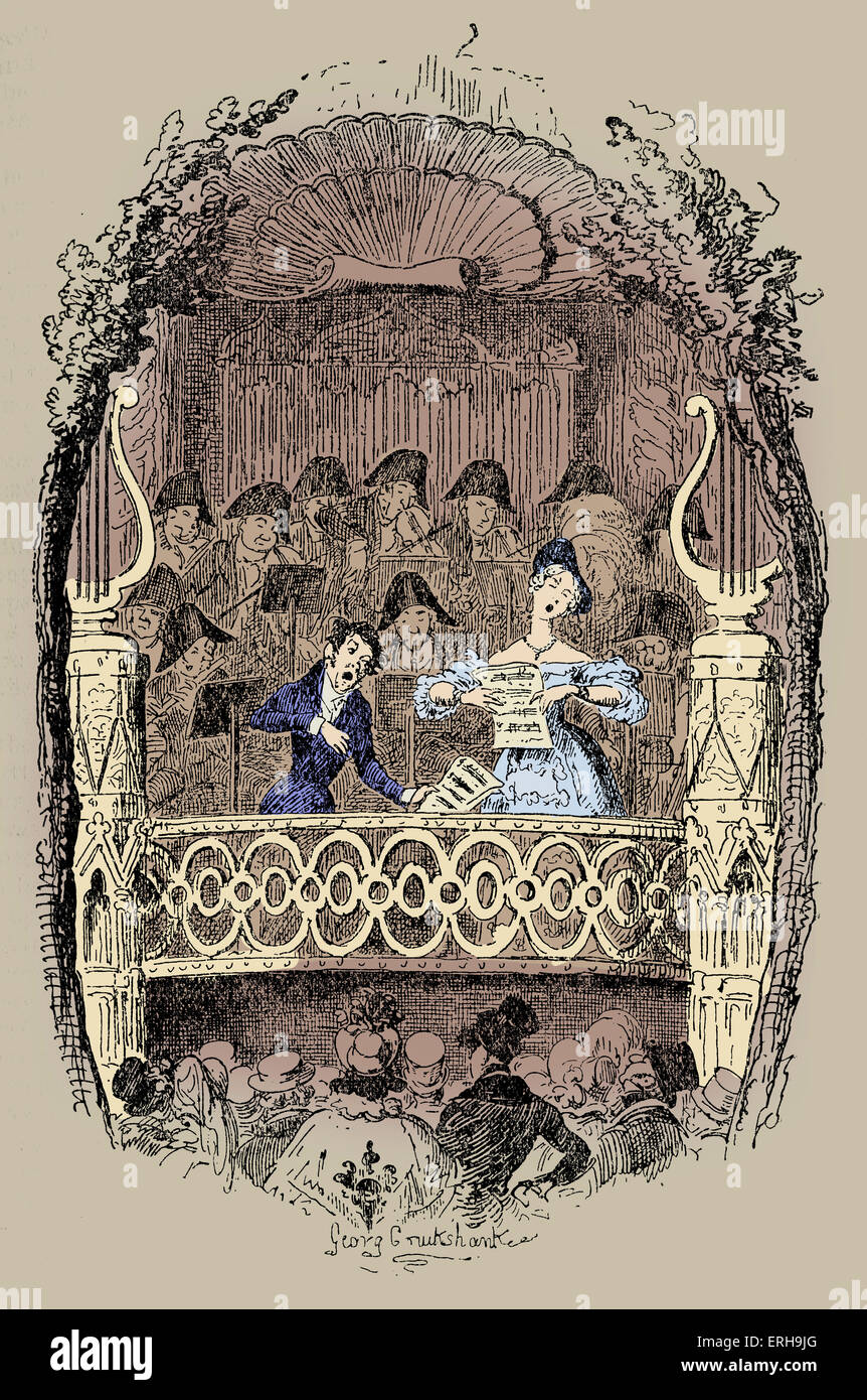 Esbozos por Boz: ilustrativas de cada día de la vida cotidiana y la gente por Charles Dickens. Escena: "Vauxhall Gardens por día". Foto de stock