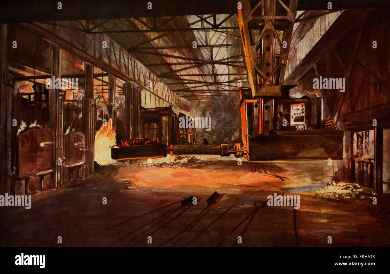 El horno Siemens-Martin por K.H. Schaefer (Siemens-Martin-Ofen), Berlín. El  proceso Siemens-Martin era un tipo de horno de reverbero Fotografía de  stock - Alamy