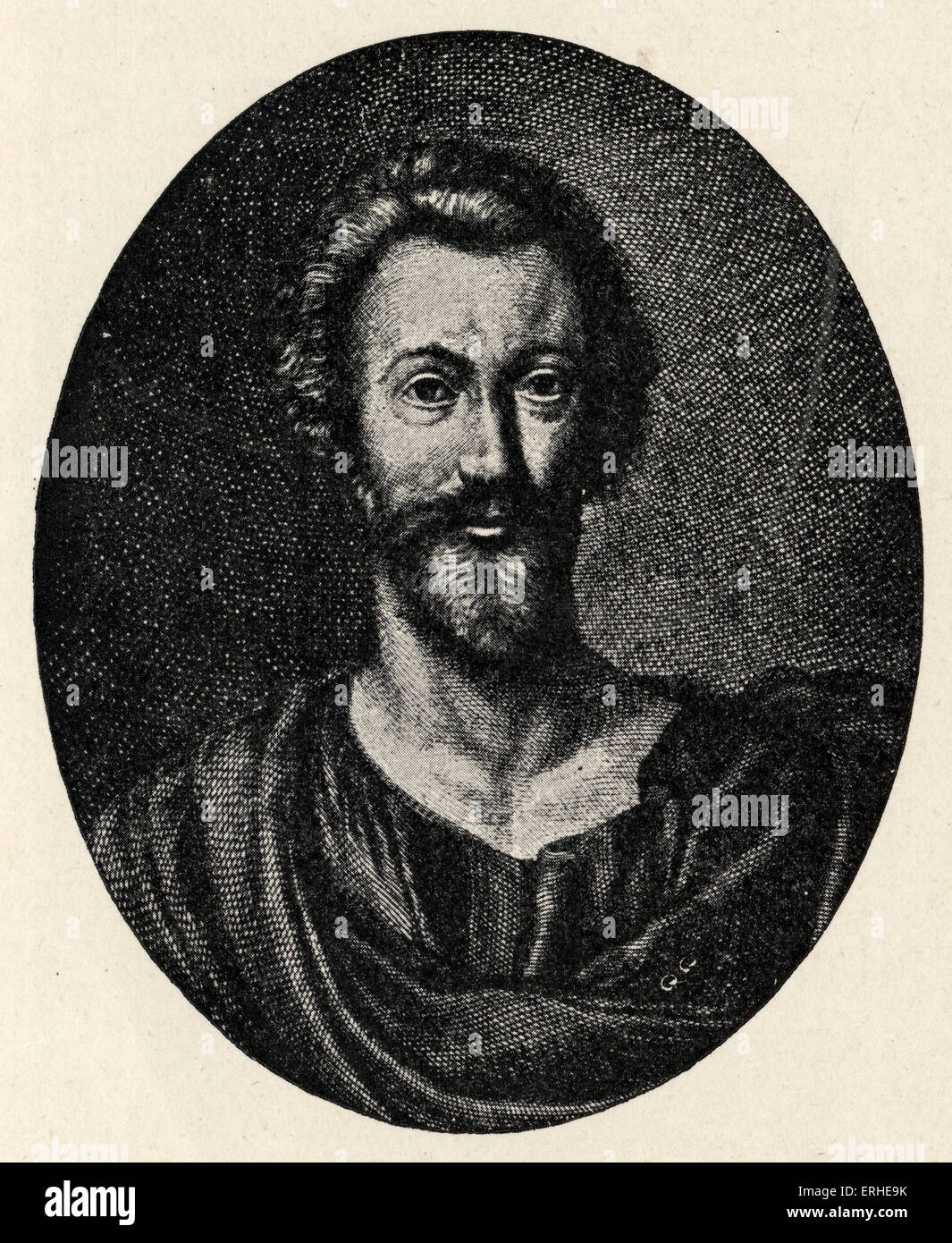 John Donne - retrato. Poeta inglés, 1572-1631 Foto de stock