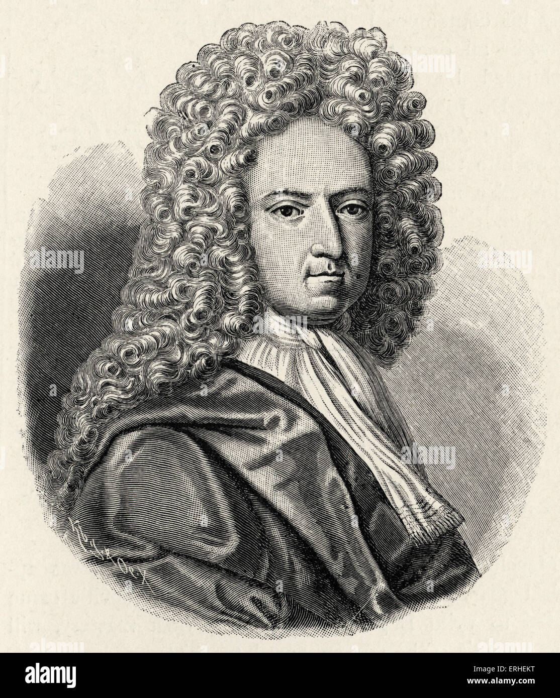 Daniel Defoe - retrato. Escritor y periodista inglés 1660-1731 Foto de stock