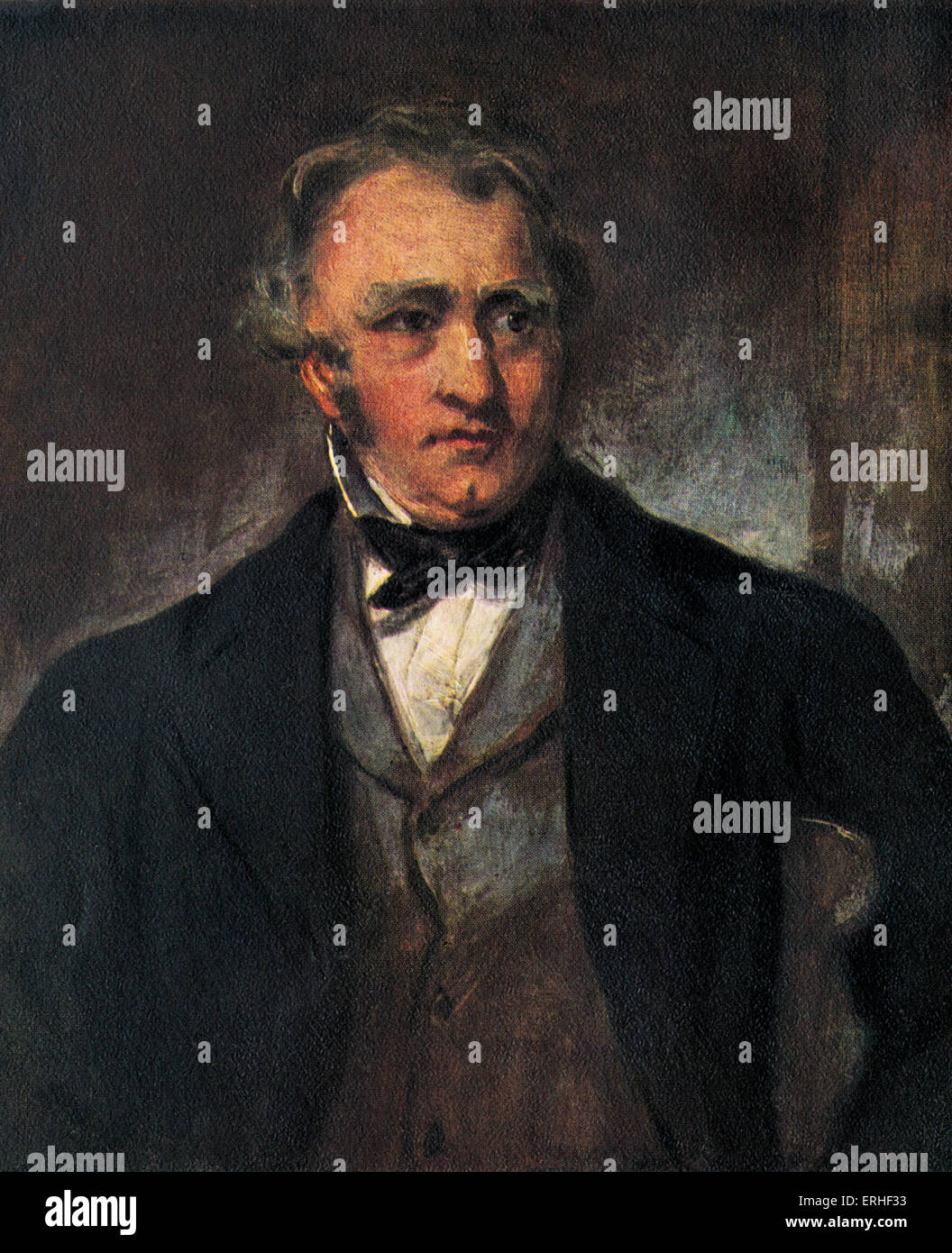 Thomas Babington Macaulay ( Señor ) - retrato del escritor inglés, historiador y político. 1800-1859. Pintura al óleo por Sir Foto de stock