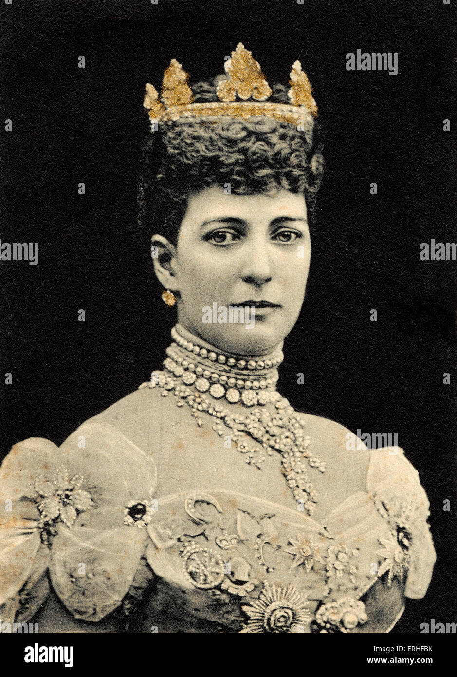 La Reina Alexandra de Dinamarca - Retrato - reina consorte del Rey Eduardo VII el 1 de diciembre de 1844 - 20 de noviembre de 1925 Foto de stock