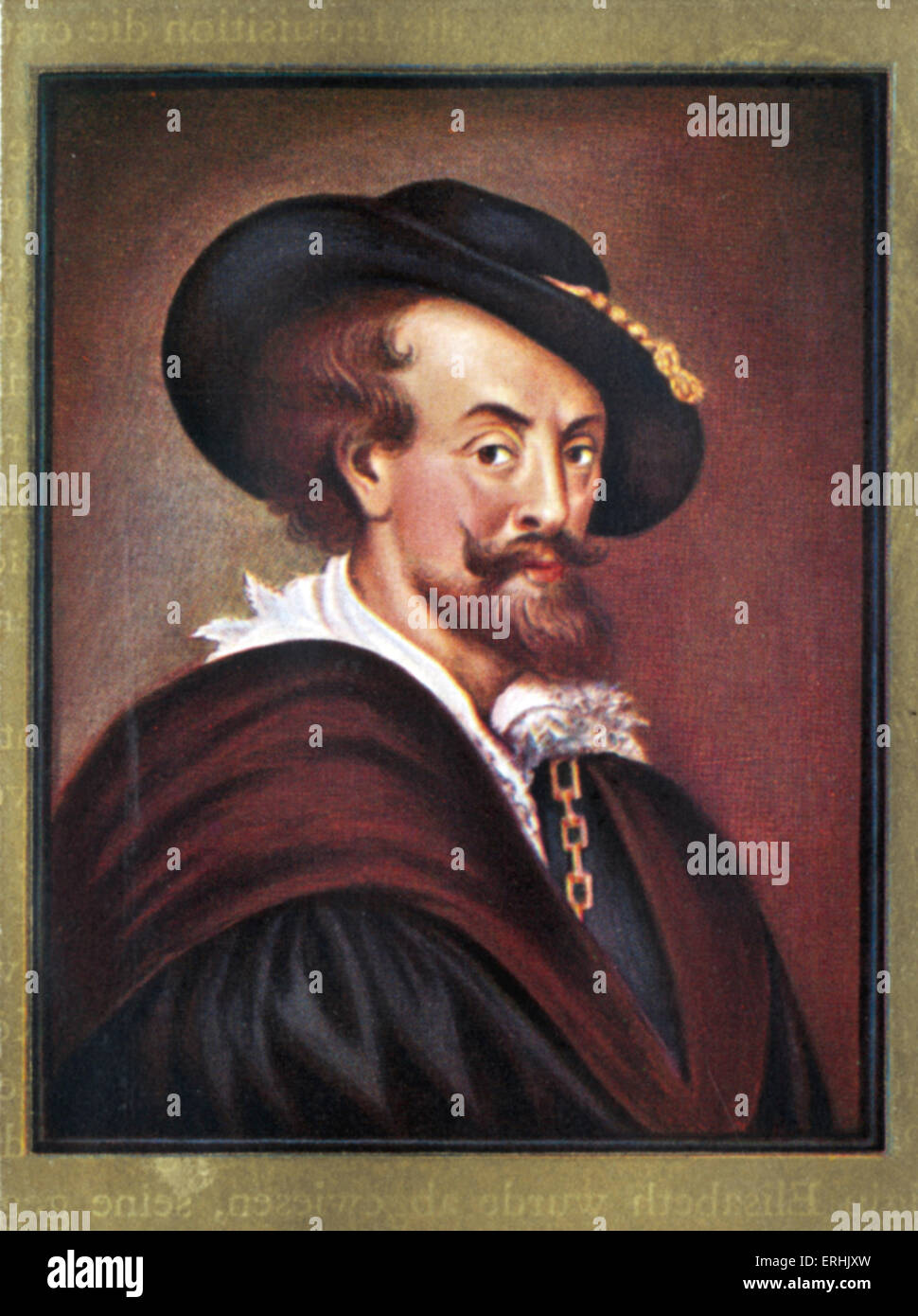 Peter Paul Rubens. Retrato del pintor flamenco. Junio 28, 1577 - Mayo 30, 1640 Foto de stock