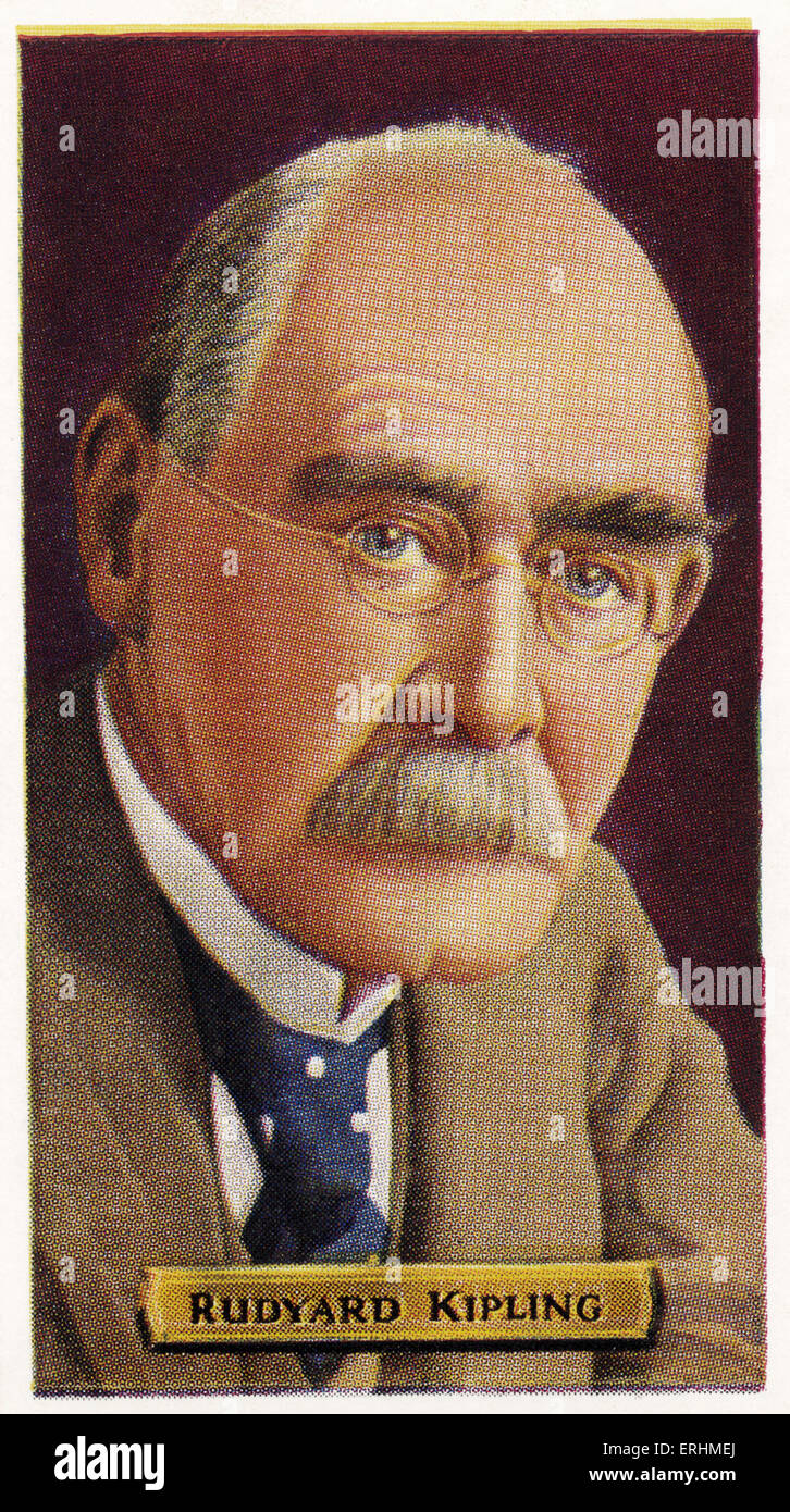 Rudyard Kipling, escritor británico nacido en la India. RK: 30 de diciembre  de 1865 - 18 de enero de 1936. Autor de 