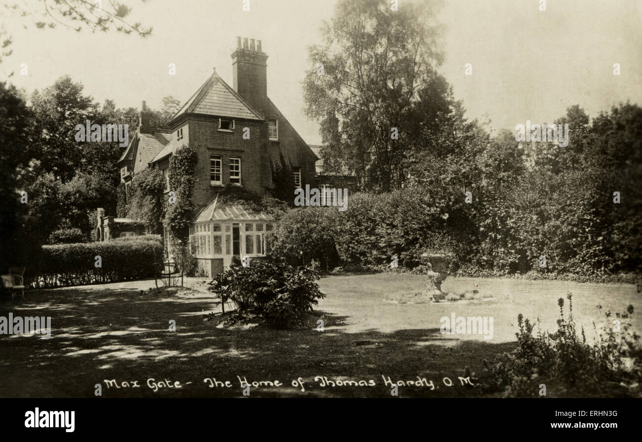 Casa Thomas Hardy 'Max gate', Inglaterra. Poeta, novelista, escritor inglés, el 2 de junio de 1840 - 11 de enero de 1928. Villa Victoriana. Permaneció Foto de stock