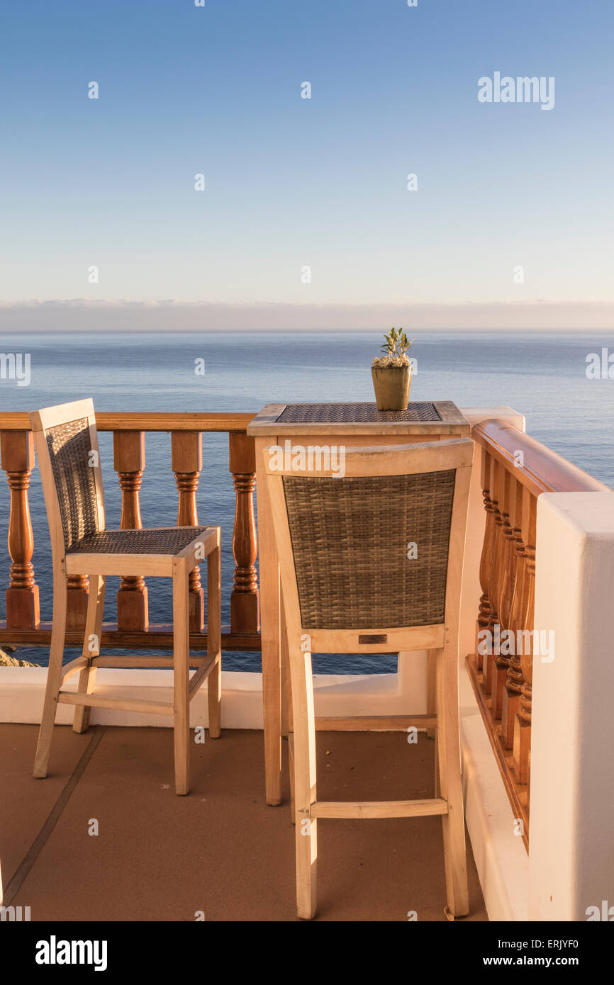 Hamilton Cove Villas al amanecer, en Catalina Island Foto de stock