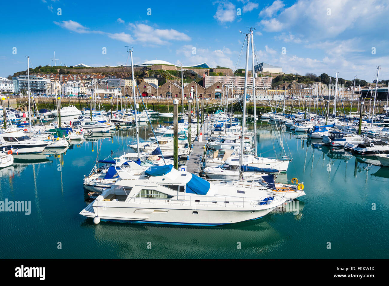 Sport Boat Harbour, St. Helier, Jersey, Islas del Canal, Reino Unido, Europa Foto de stock
