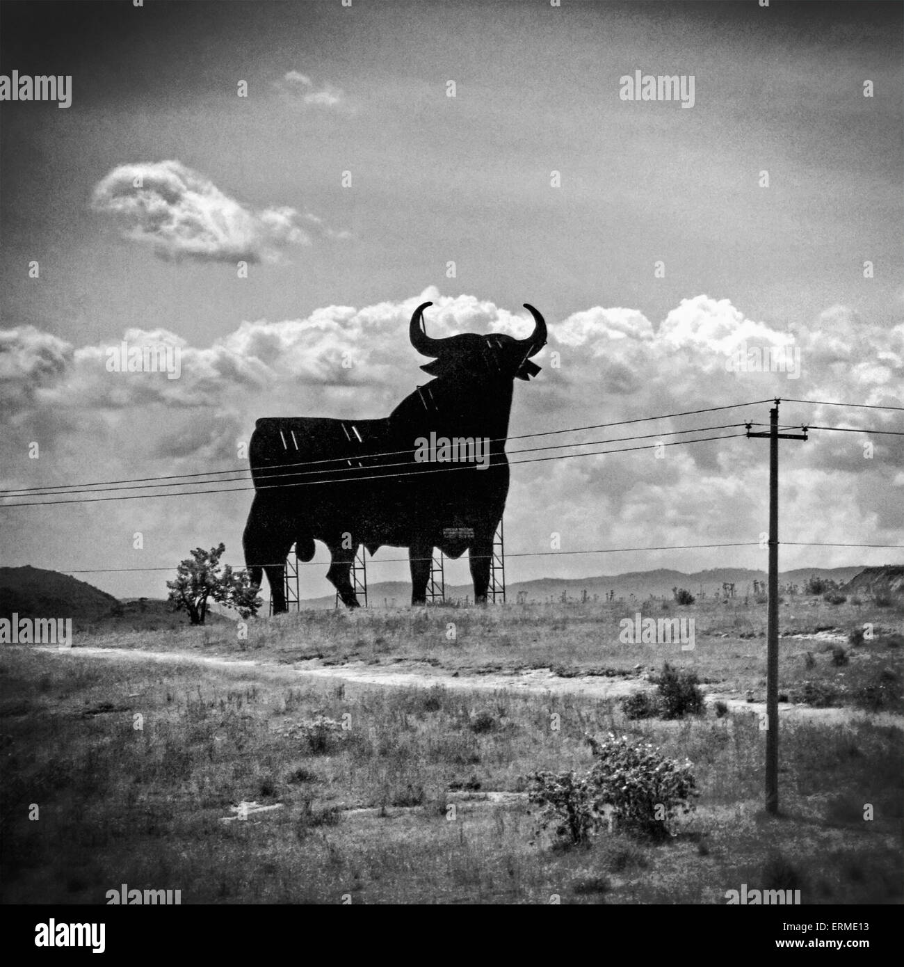 Un esbozo de un gran toro cartelera en México Foto de stock