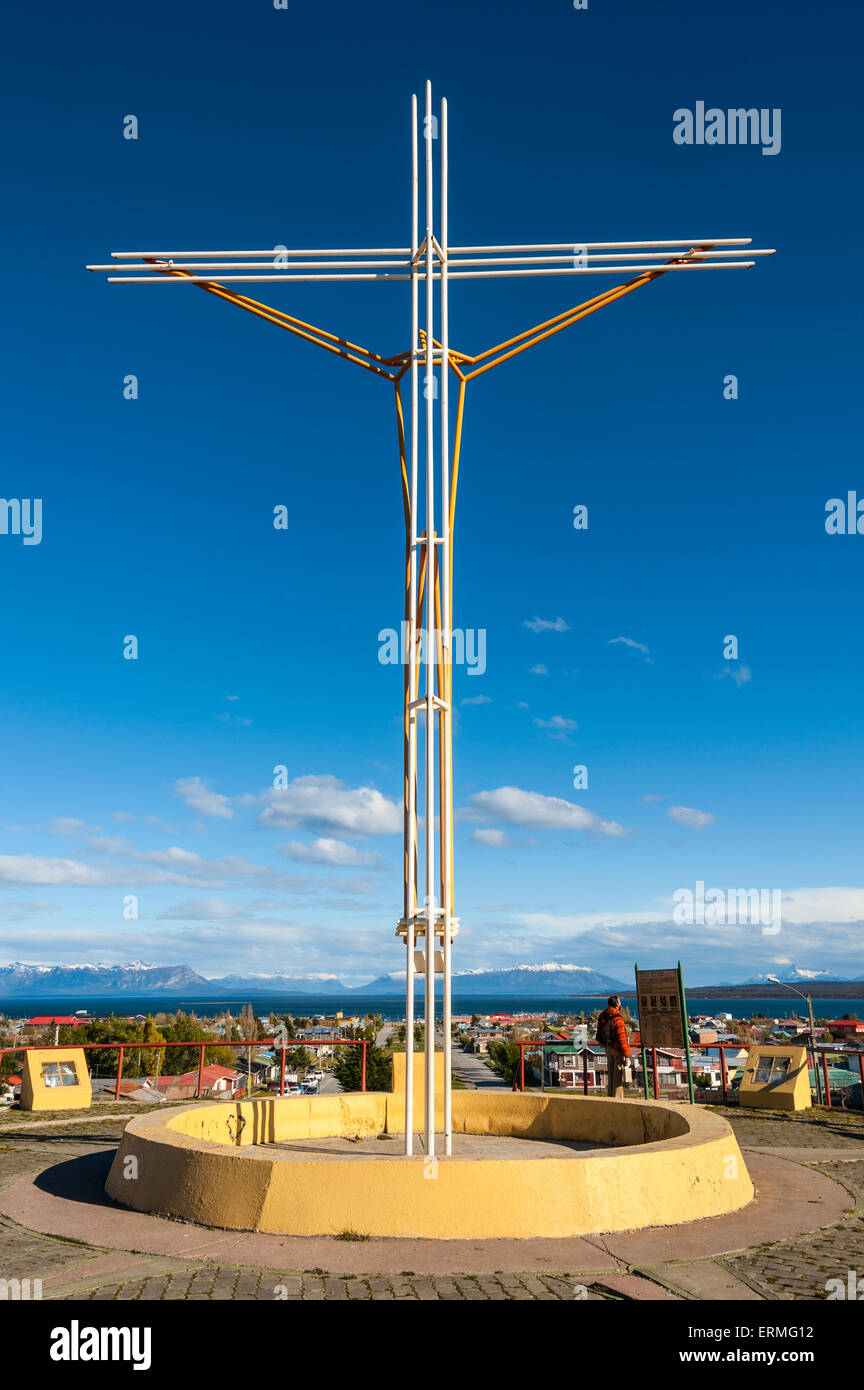 Puerto Natales en el Estrecho de Magallanes, Patagonia, Chile Foto de stock