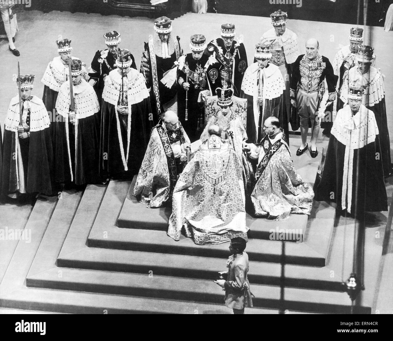 La coronación de la Reina Elizabeth II fue la ceremonia en la que el recién ascendido monarca, Isabel II, fue coronada como Reina del Reino Unido, Canadá, Australia, Nueva Zelanda, Sudáfrica, Ceilán,