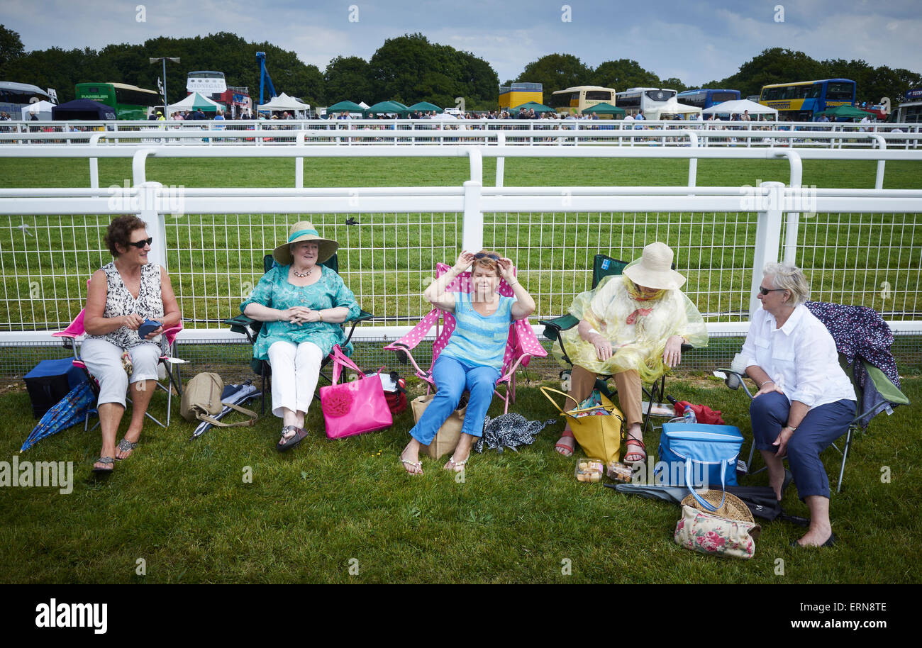 Epsom, Surrey, Reino Unido. El 05 de junio de 2015. Día de damas en el Hipódromo de Epsom, 5º de junio de 2015 Crédito: Edward Webb/Alamy Live News Foto de stock