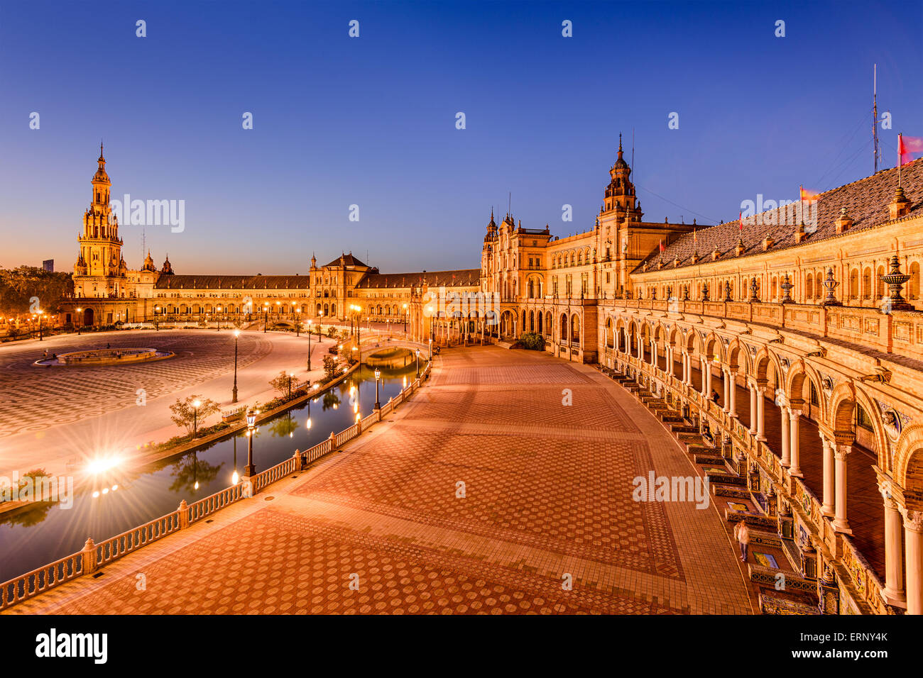 Sevilla, España, en la Plaza de España. Foto de stock