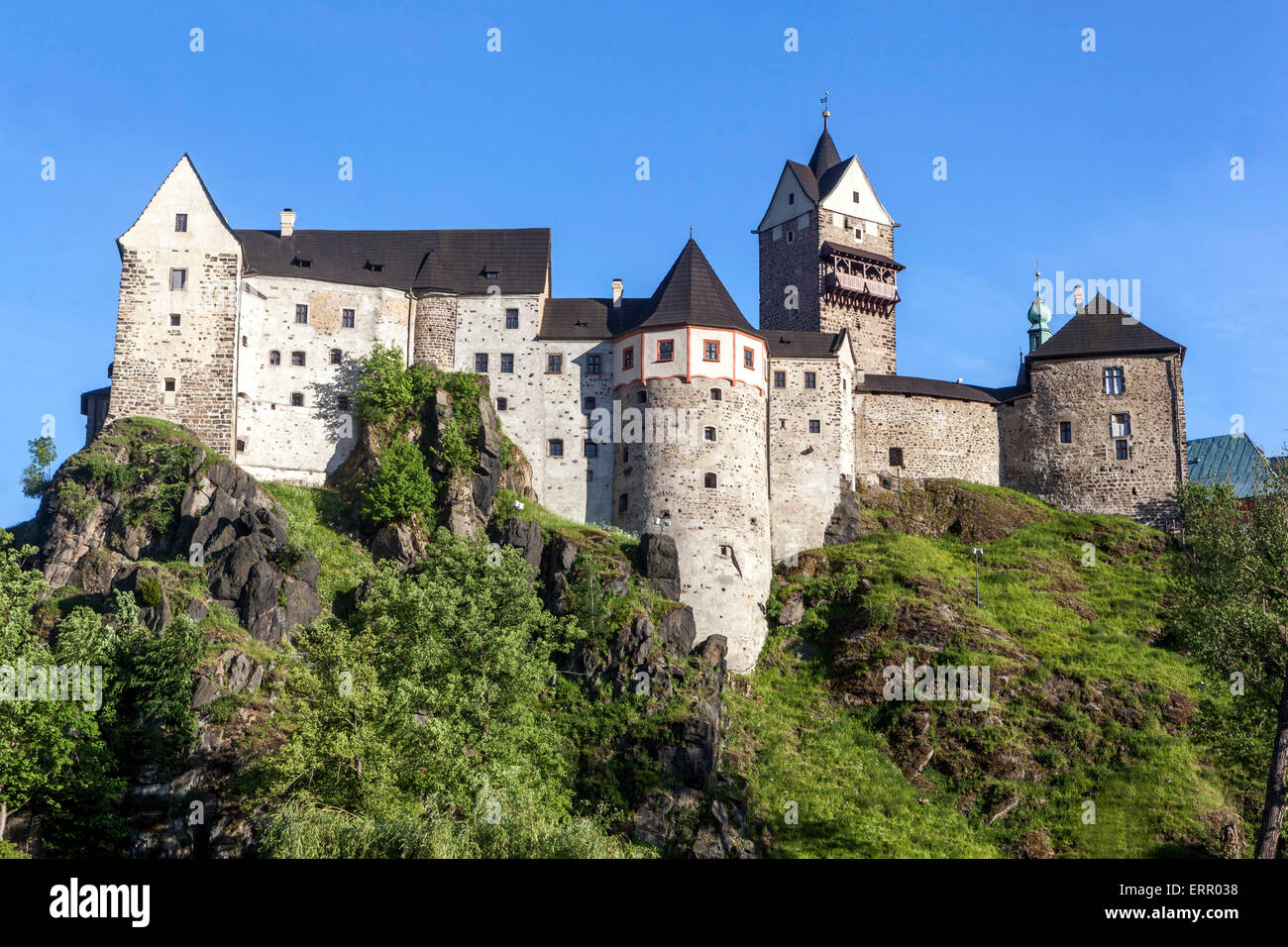 República Checa castillos, el Castillo de Loket República Checa Foto de stock