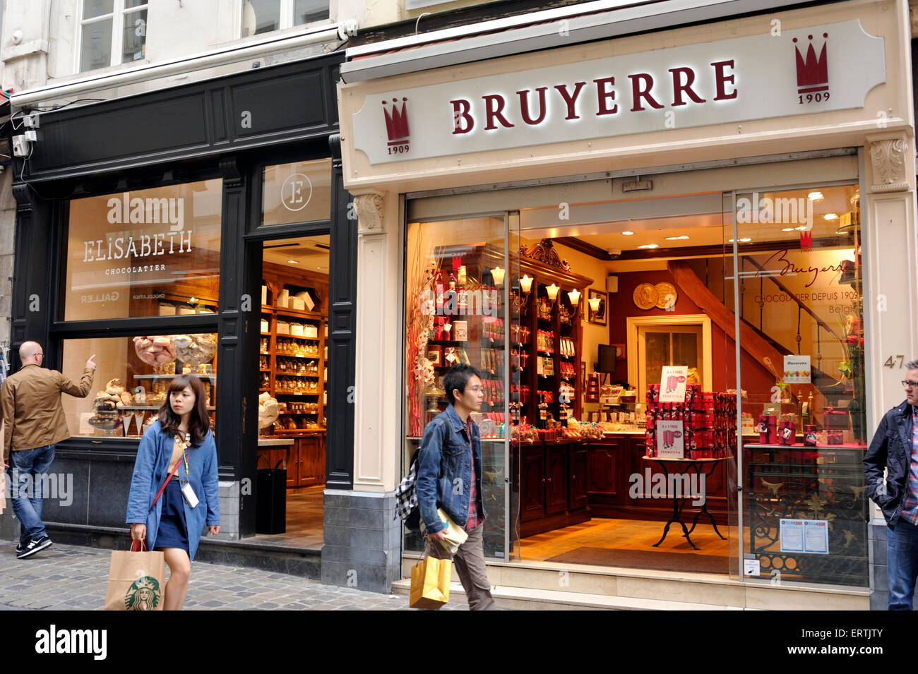 Bélgica, Bruselas, tiendas de chocolate Foto de stock