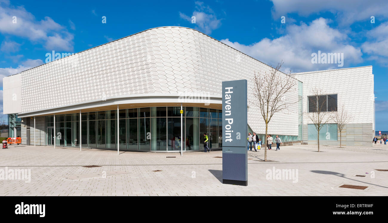 Haven Point, un nuevo centro de ocio en la playa de South Shields, South Tyneside, Inglaterra, Reino Unido Foto de stock