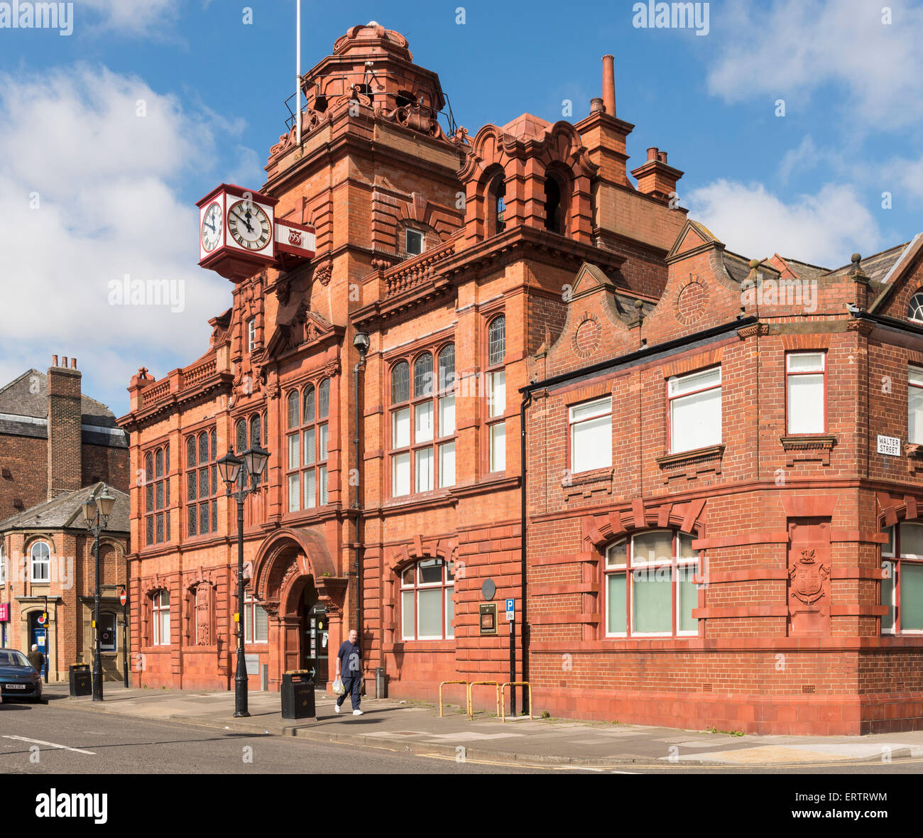 Ayuntamiento Jarrow donde el famoso Jarrow Marzo comenzó, Jarrow, Tyne y desgaste, Inglaterra, Reino Unido. Foto de stock