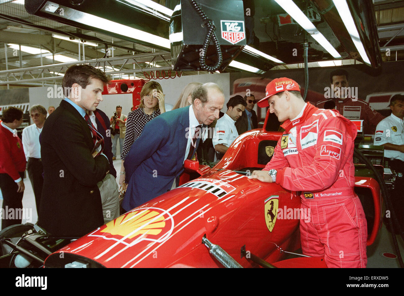 Michael Schumacher nació el 3 de enero de 1969, es un piloto de carreras alemán jubilado. Schumacher es siete veces Campeón del Mundo de Fórmula Uno y es ampliamente considerado como uno de los grandes pilotos de F1 de todos los tiempos.tiene muchos registros del conductor de Fórmula Uno, incluyendo mo Foto de stock