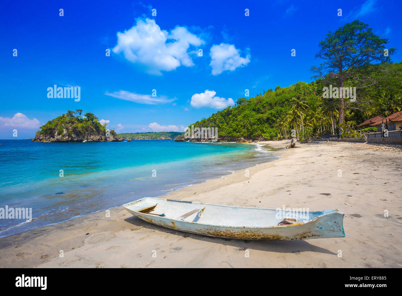 La isla de Nusa Penida, indonesia. Foto de stock