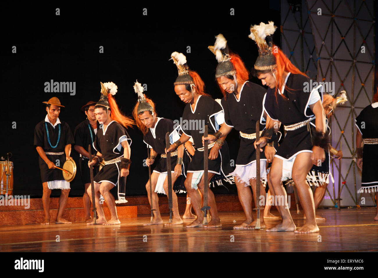 Danza folklórica , Arunachal Pradesh , Noreste , India , Asia Foto de stock