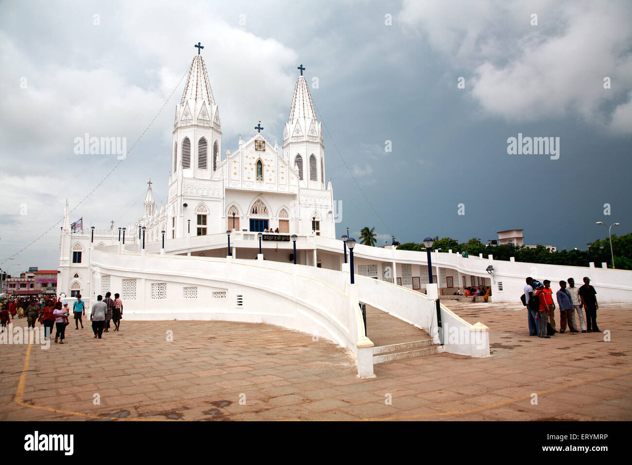 Iglesia de Nuestra Señora de la buena salud llamado nuestra señora de vailankanni ; Vailankanni Nagappattinam Velanganni ; Foto de stock