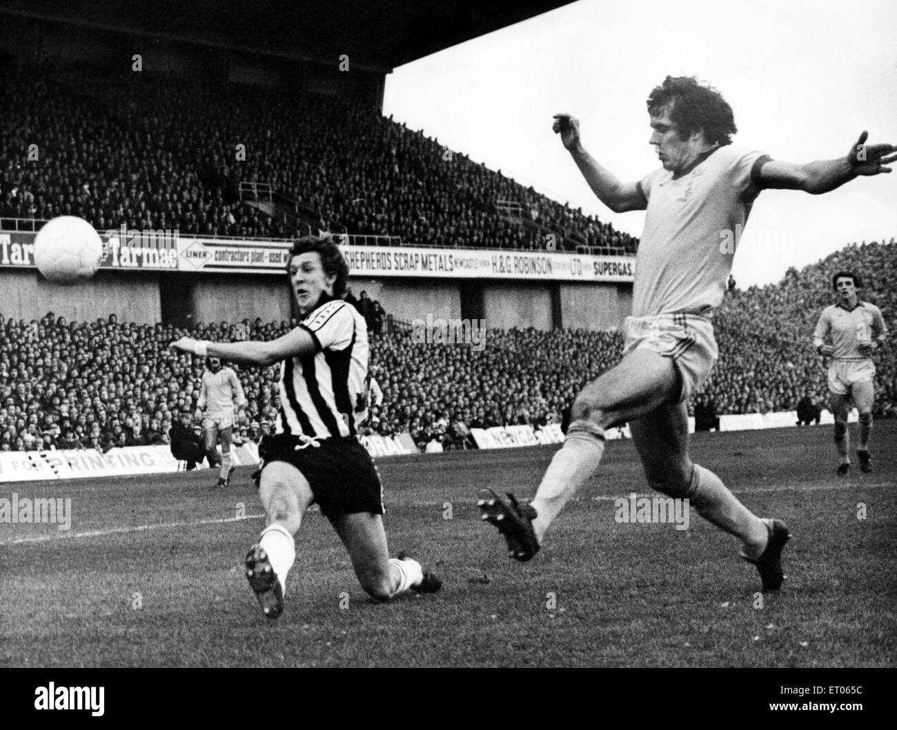 Newcastle 2 - 0 Sunderland Inglés Liga División 1 encuentro celebrado en St James' Park. 27 de diciembre de 1976. Foto de stock