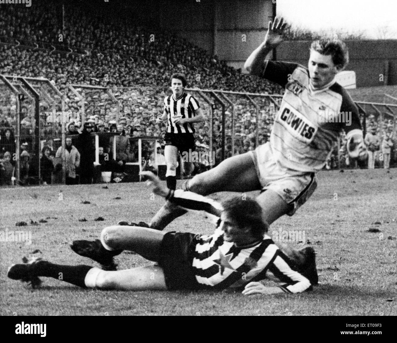 Newcastle 3 -1 Sunderland Inglés Liga División 1 encuentro celebrado en St James' Park. El 1 de enero de 1985. Foto de stock