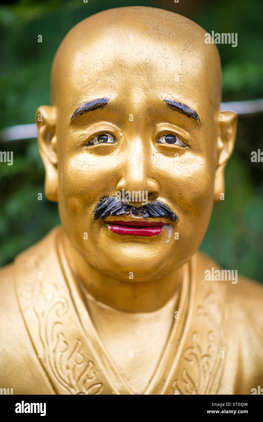 Las estatuas de los Diez Mil Budas monasterio en Sha Tin, Hong Kong, China. Foto de stock