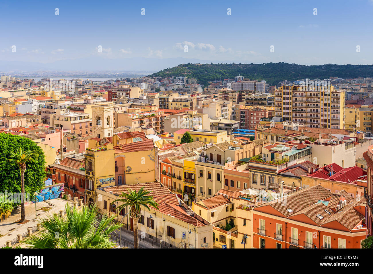 Cagliari, Cerdeña, Italia paisaje urbano. Foto de stock