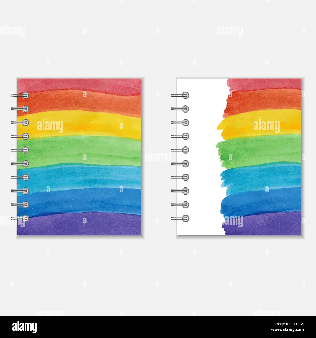 Portátil con diseño de portada de arco iris Imagen Vector de stock - Alamy