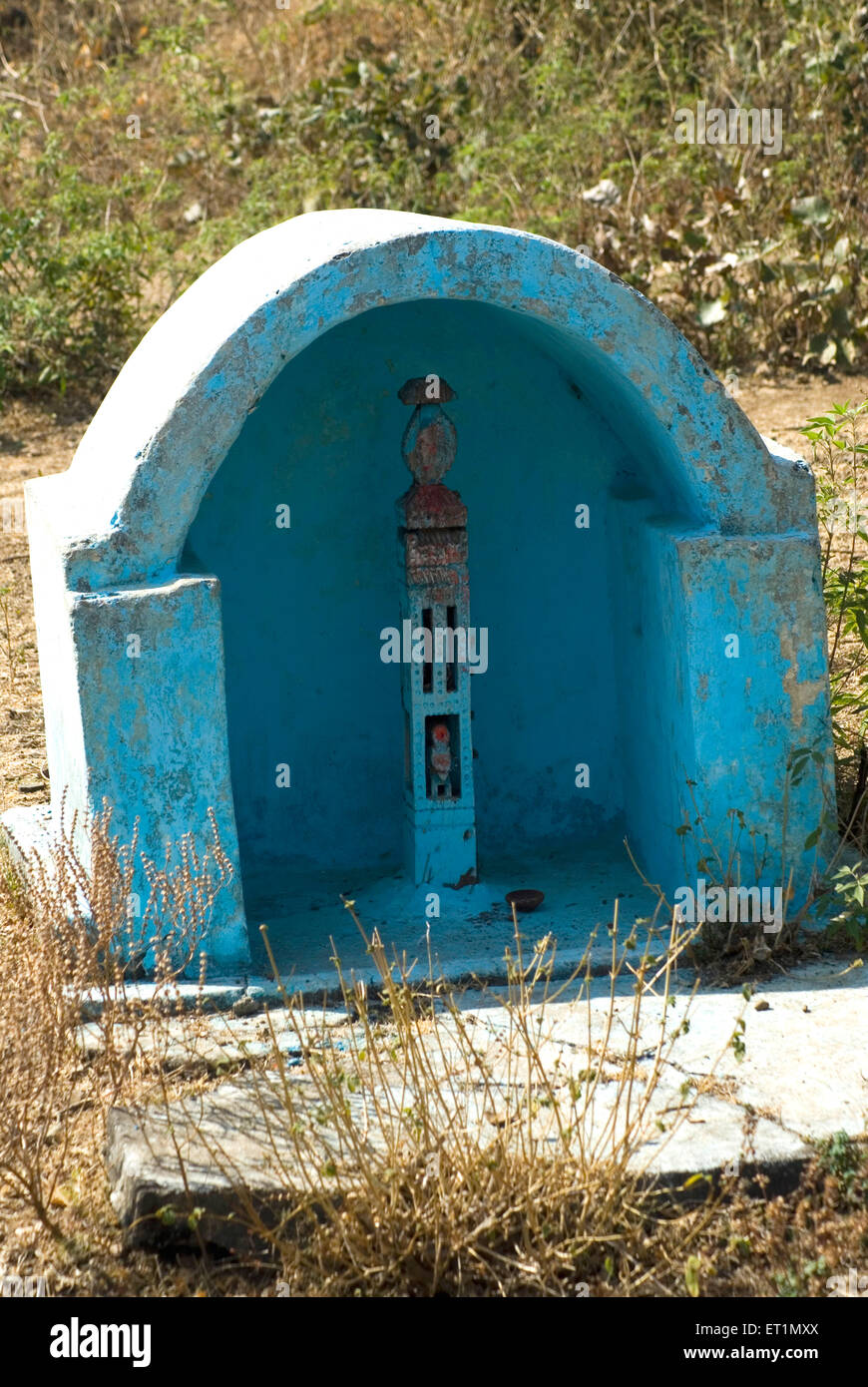 Monumento del pueblo, Chikhaldara, estación de la colina, Satpura Range, Deccan meseta, Amravati, Maharashtra, India, Asia Foto de stock