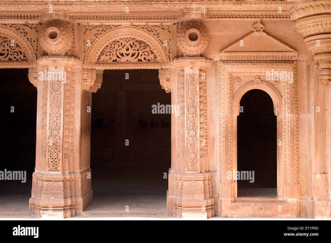 El interior del Palacio Man Mandir Gwalior ; ; ; de Madhya Pradesh, India Foto de stock