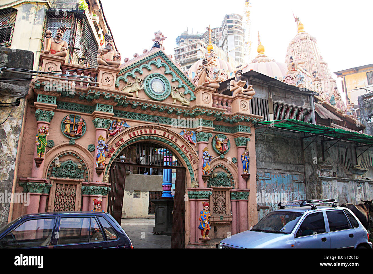 Krishna Baug templo Radha Krishna ; Charni Road ; ; ; Maharashtra Bombay Bombay India Foto de stock