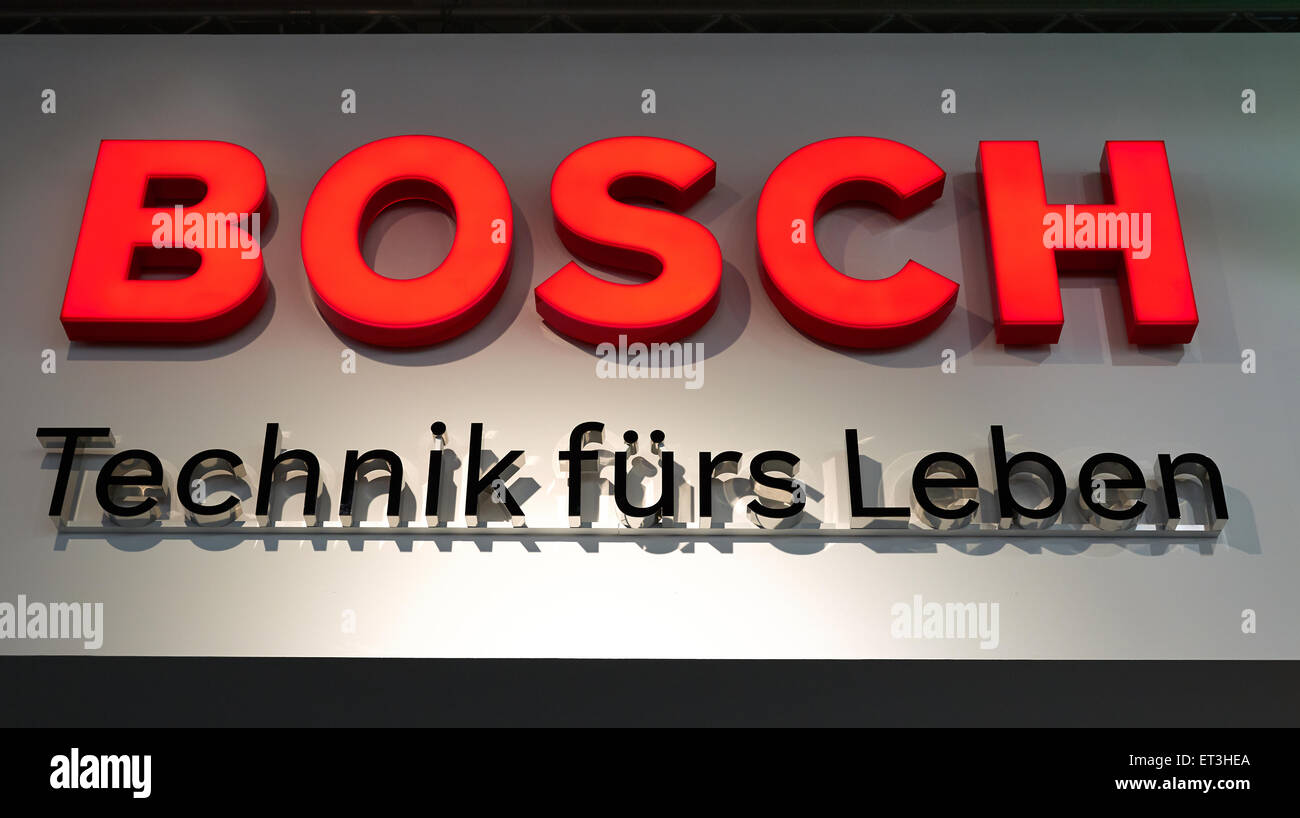 Berlín, Alemania, el logotipo de Bosch en la feria IFA 2014 Foto de stock