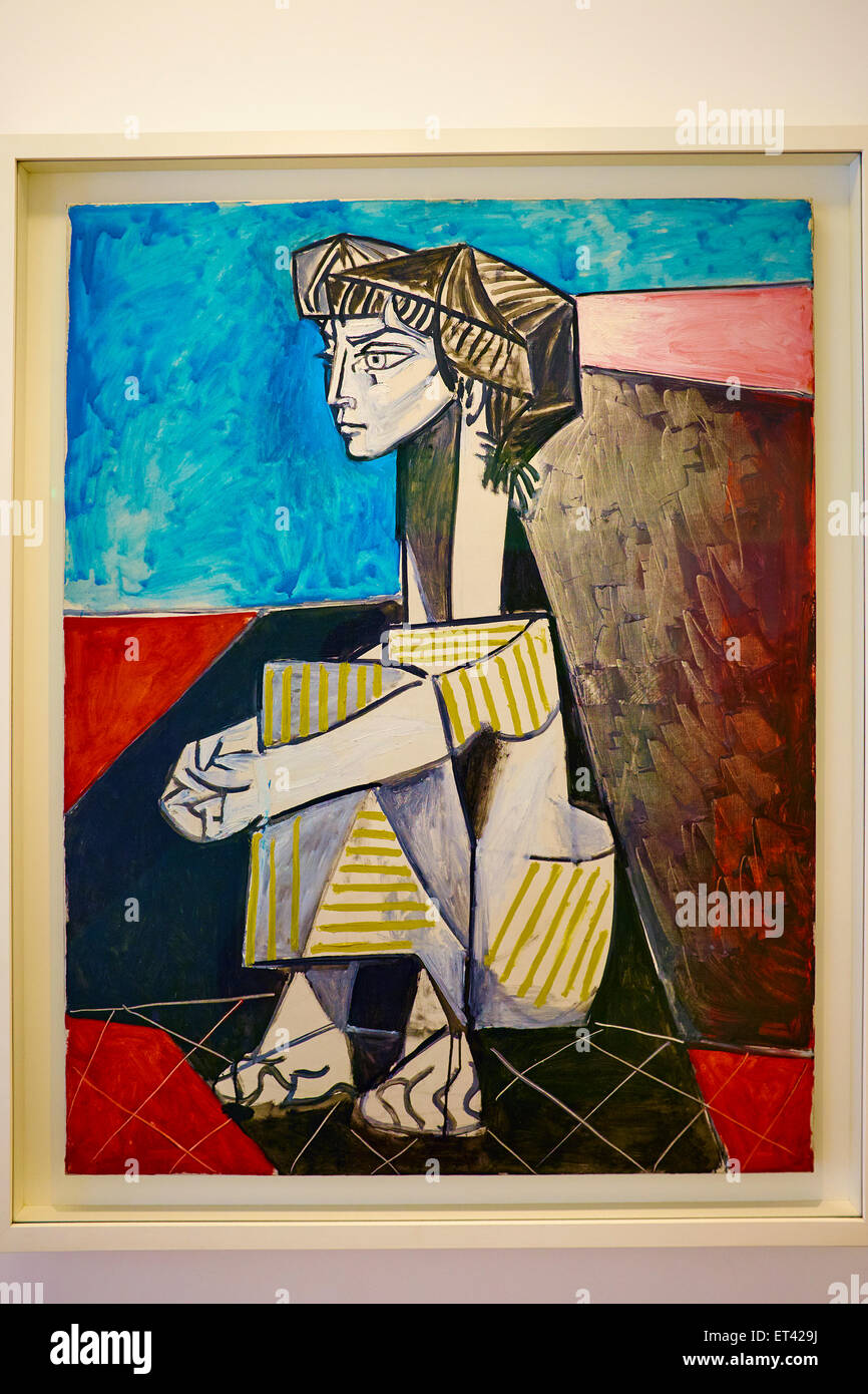 Francia, París, Museo Picasso, Jacqueline de manos cruzadas, 1954 Foto de stock