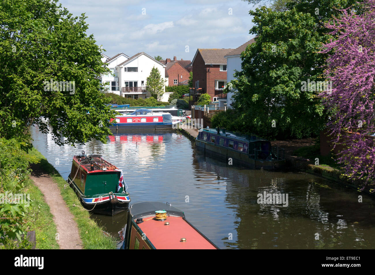 Bridgewater Canal en Stockton Heath, Cheshire Foto de stock