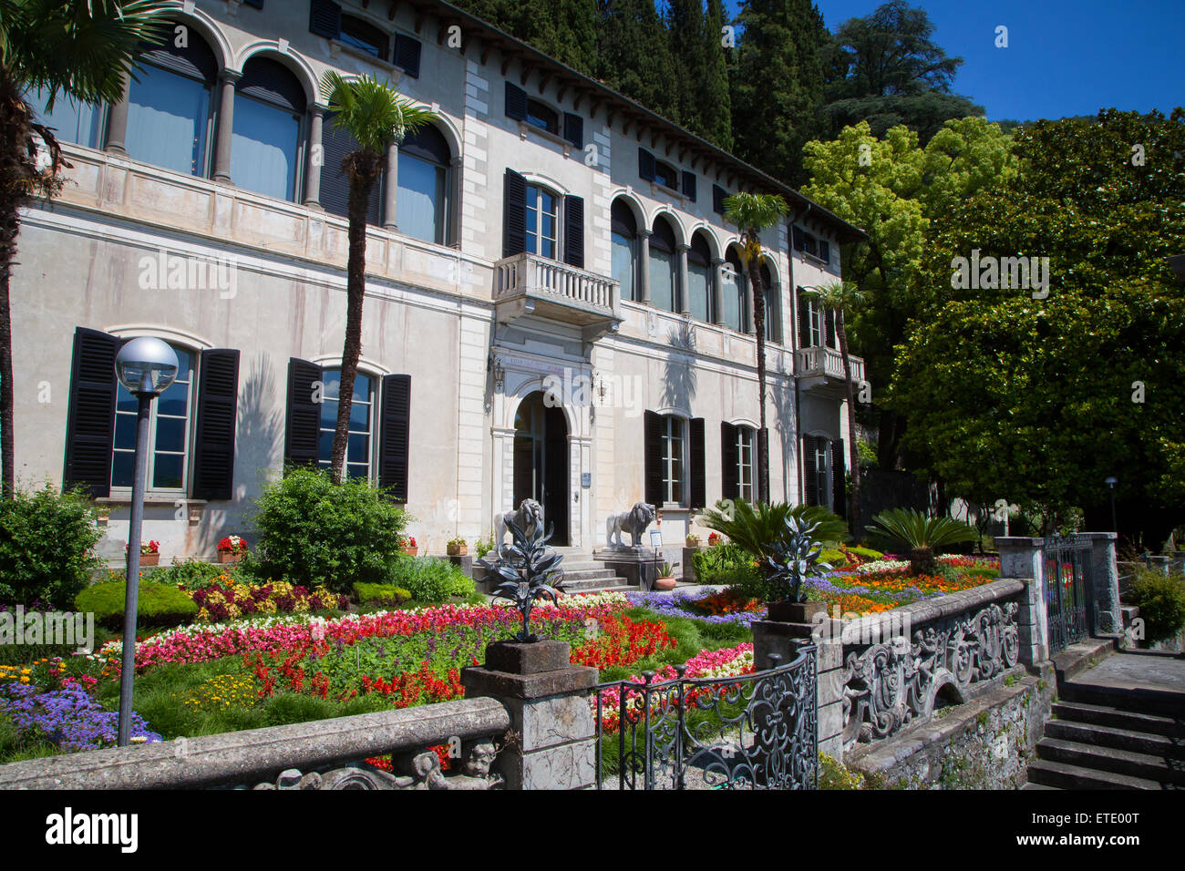 Villa Monastero en Varenna, el Lago de Como, Italia Foto de stock