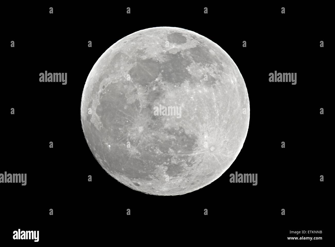 Luna llena closeup Foto de stock