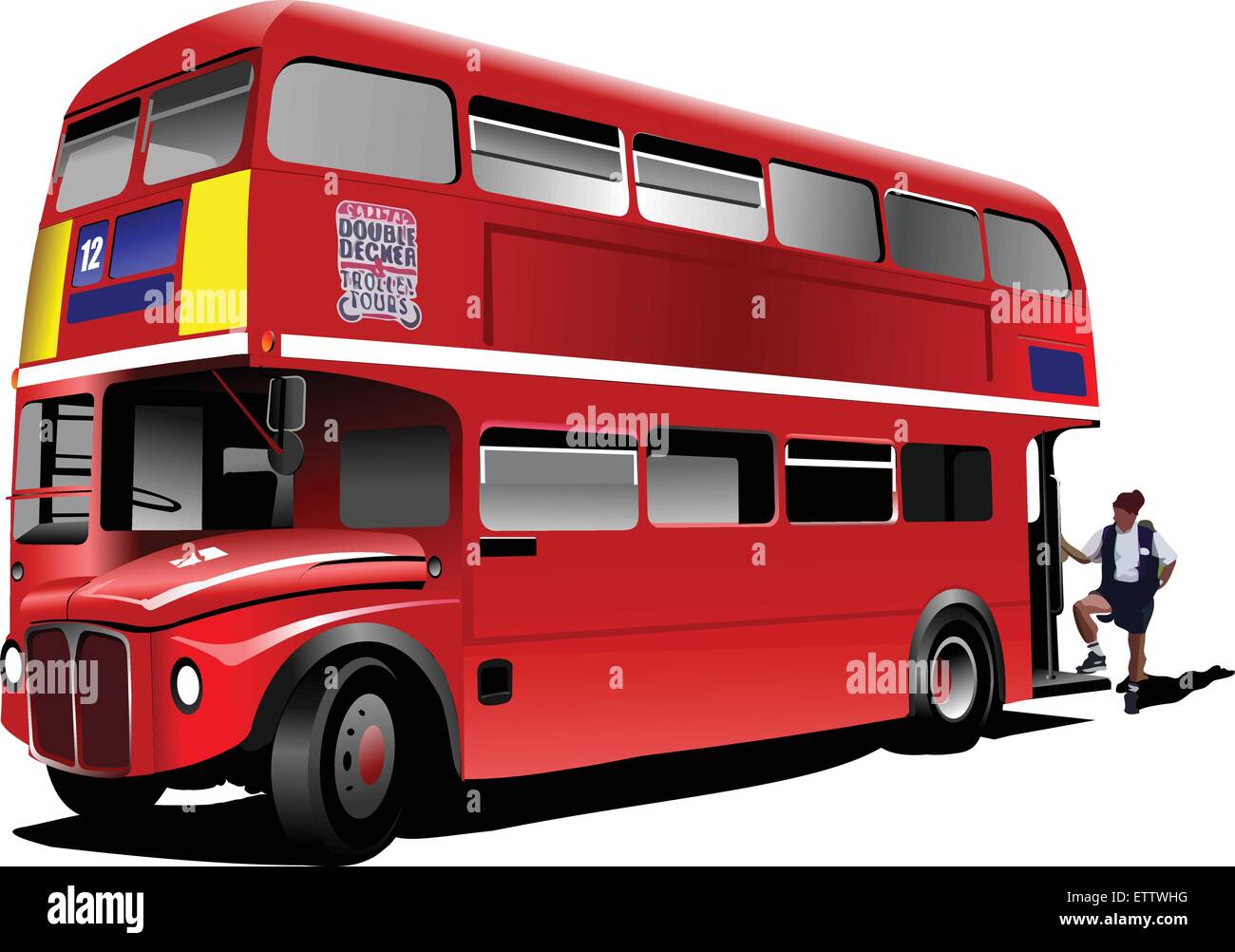 Londres Double Decker Bus rojo. Ilustración vectorial Ilustración del Vector