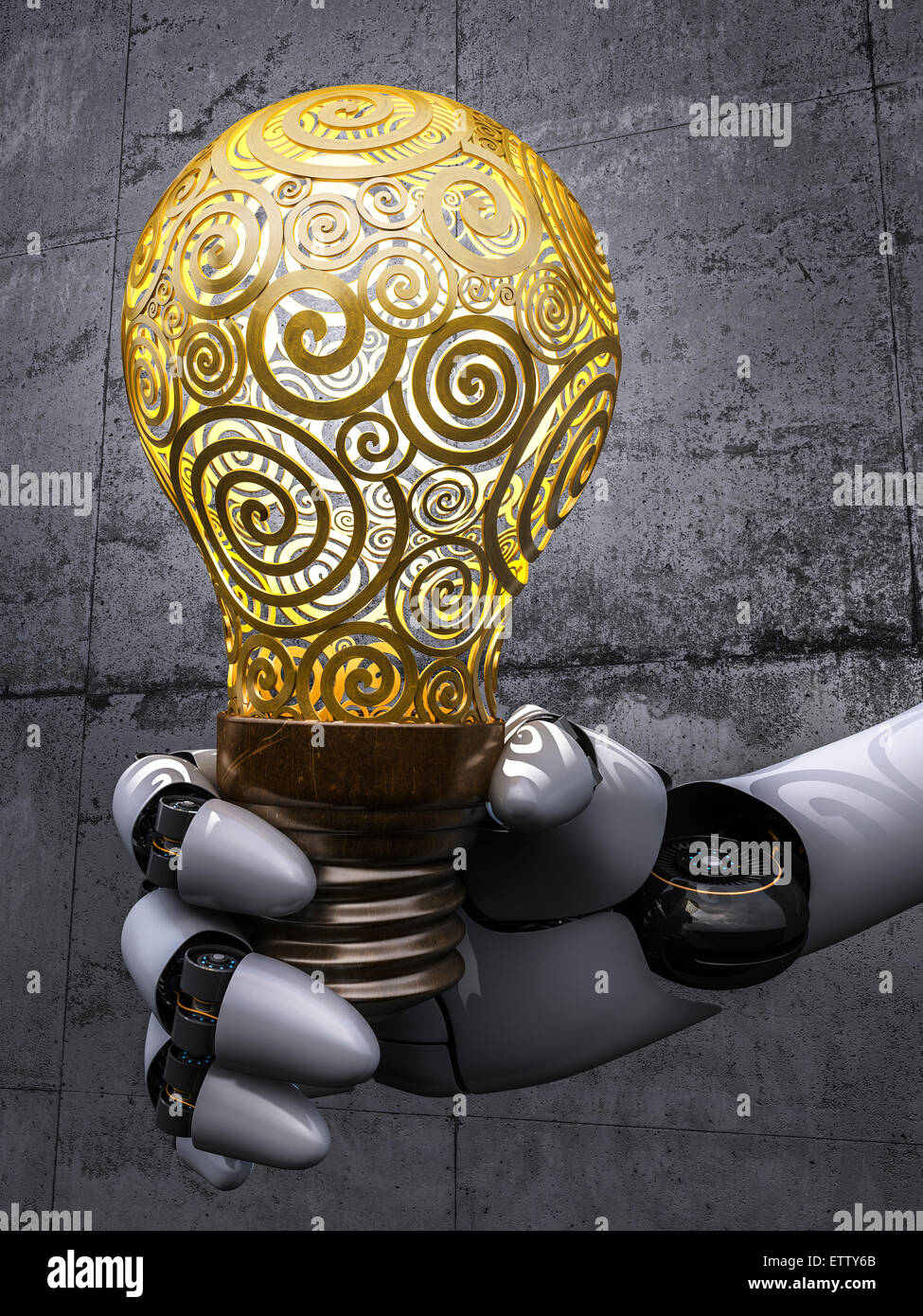 Robot holding lightbulb fotografías e imágenes de alta resolución - Alamy