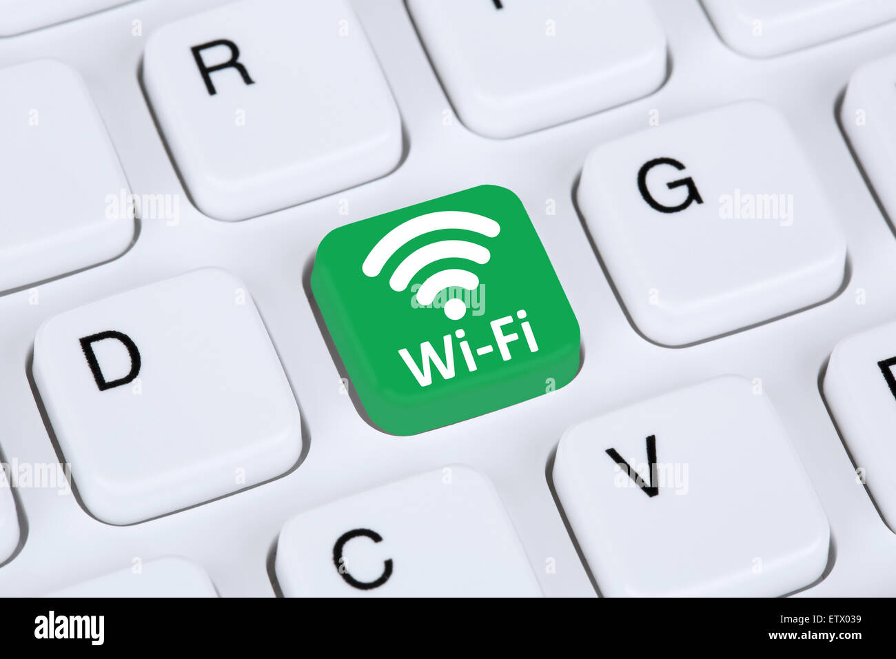 Wi-Fi Hotspot WiFi o conexión de equipo de red de internet Foto de stock