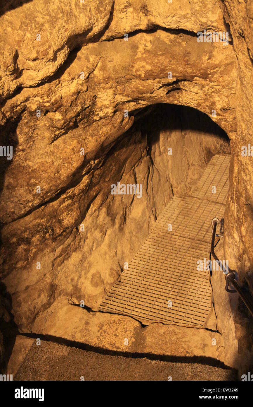 Israel, Jerusalén, Ezequías del túnel en la ciudad de David Fotografía