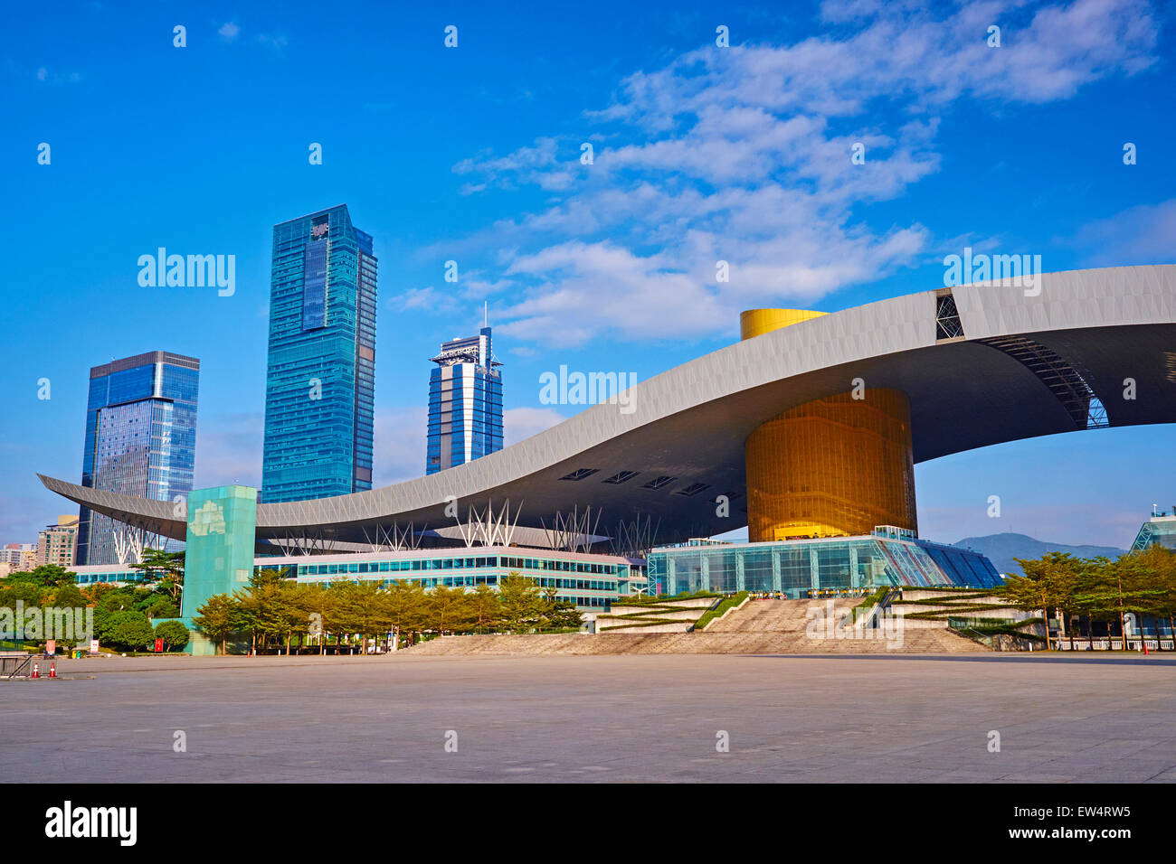 China, en la provincia de Guangdong, Shenzhen, plaza cívica o ciudadanos Square Foto de stock