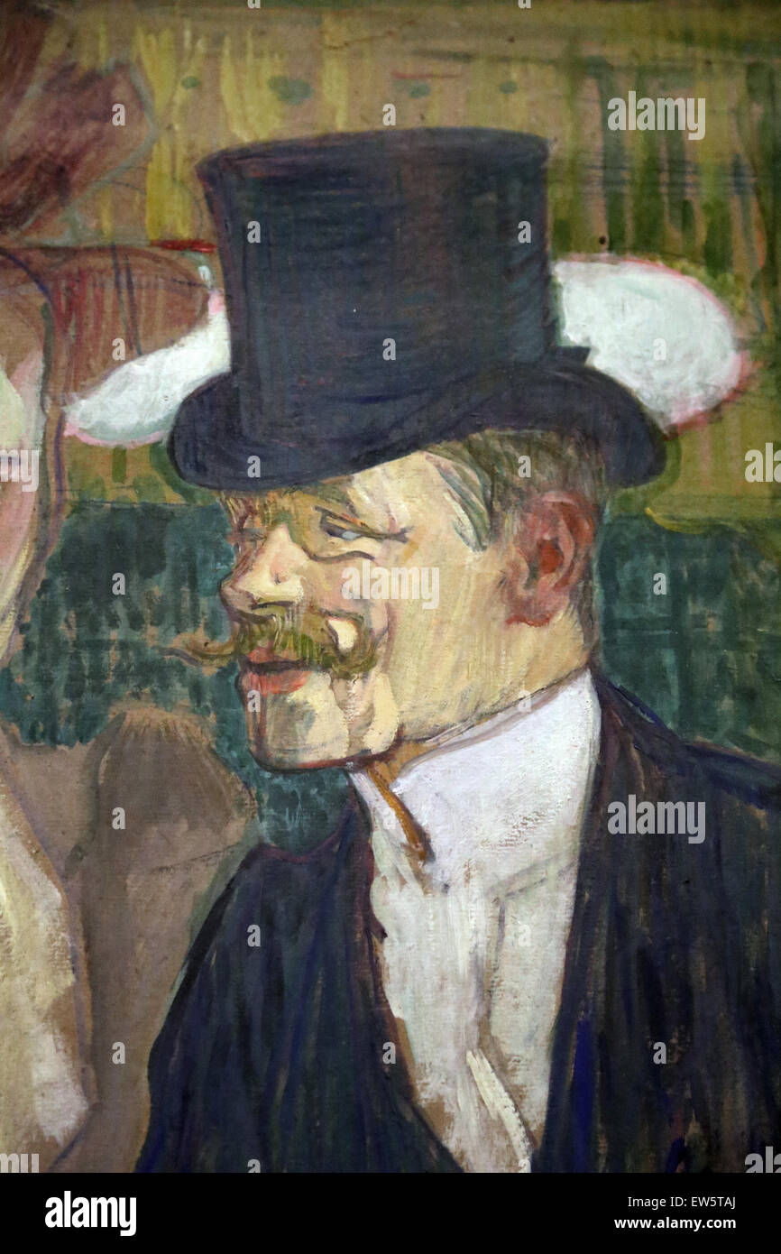 Henri de Toulouse-Lautrec (1864-1901). El Inglés (William Tom Warrener, 1861-1934) en el Moulin Rouge, 1892. Aceite en Cardbo Foto de stock