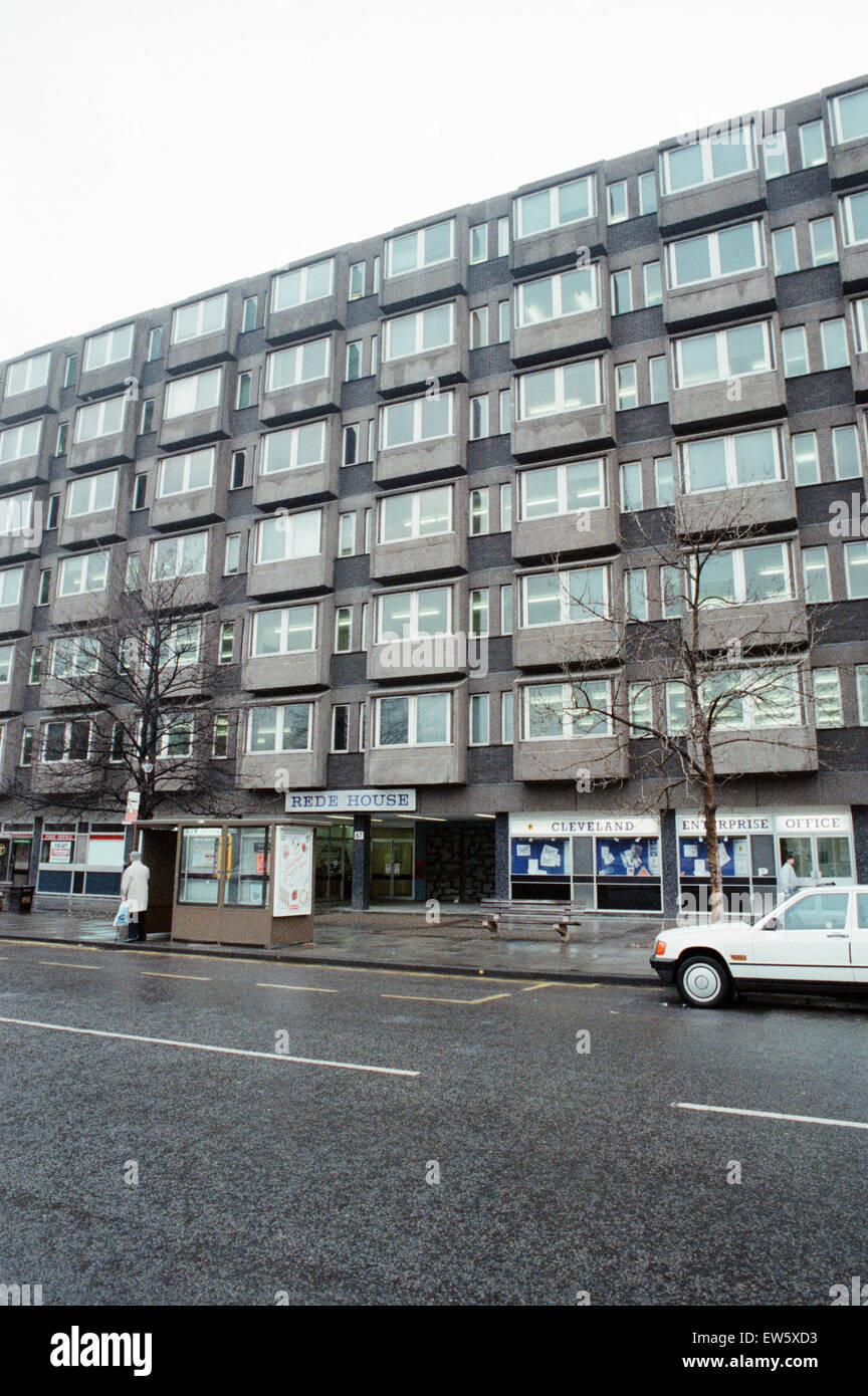 Rede House, 66-77 Corporation Road, Middlesbrough, 4 de enero de 1990. Foto de stock