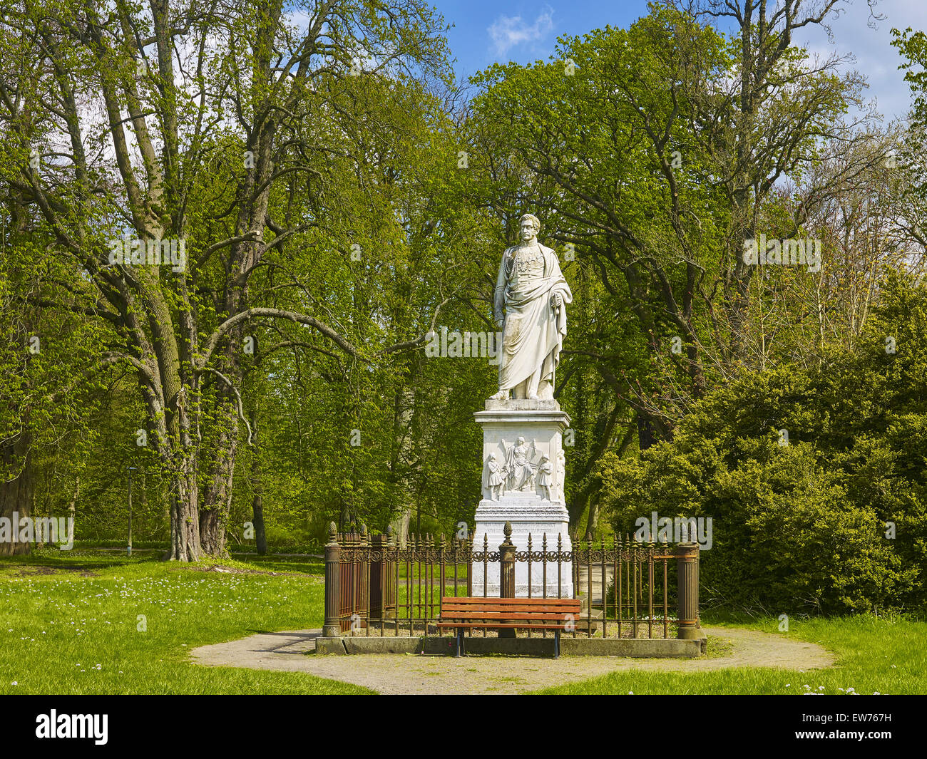 Monumento del príncipe Wilhelm Malte I, Putbus Alemania Foto de stock