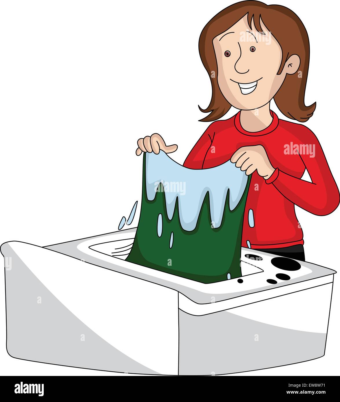 Mujer lavando ropa Imágenes vectoriales de stock - Alamy