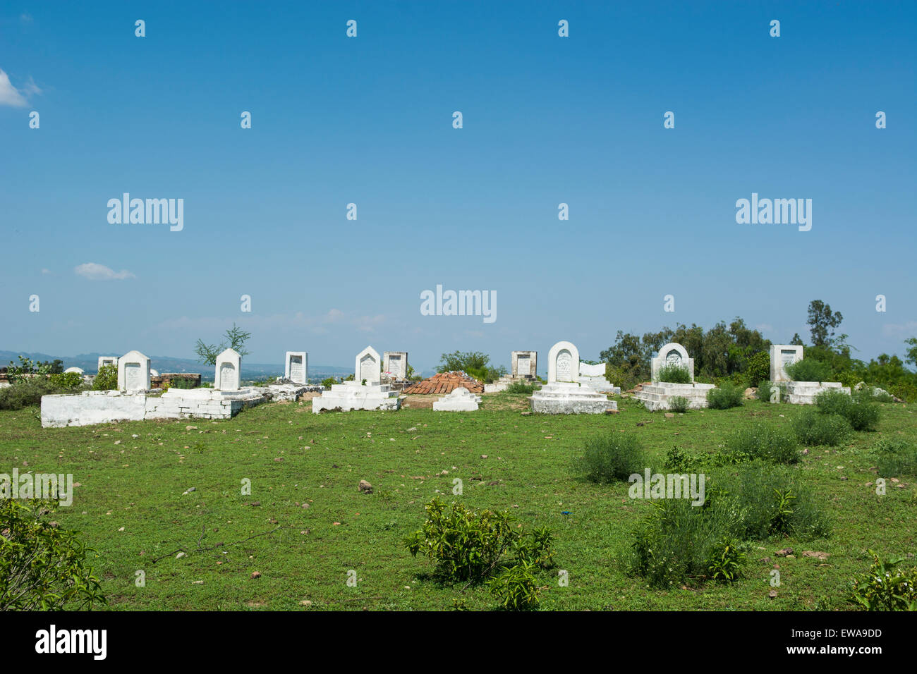 Cementerio de los musulmanes Jhelum Pakistán Foto de stock