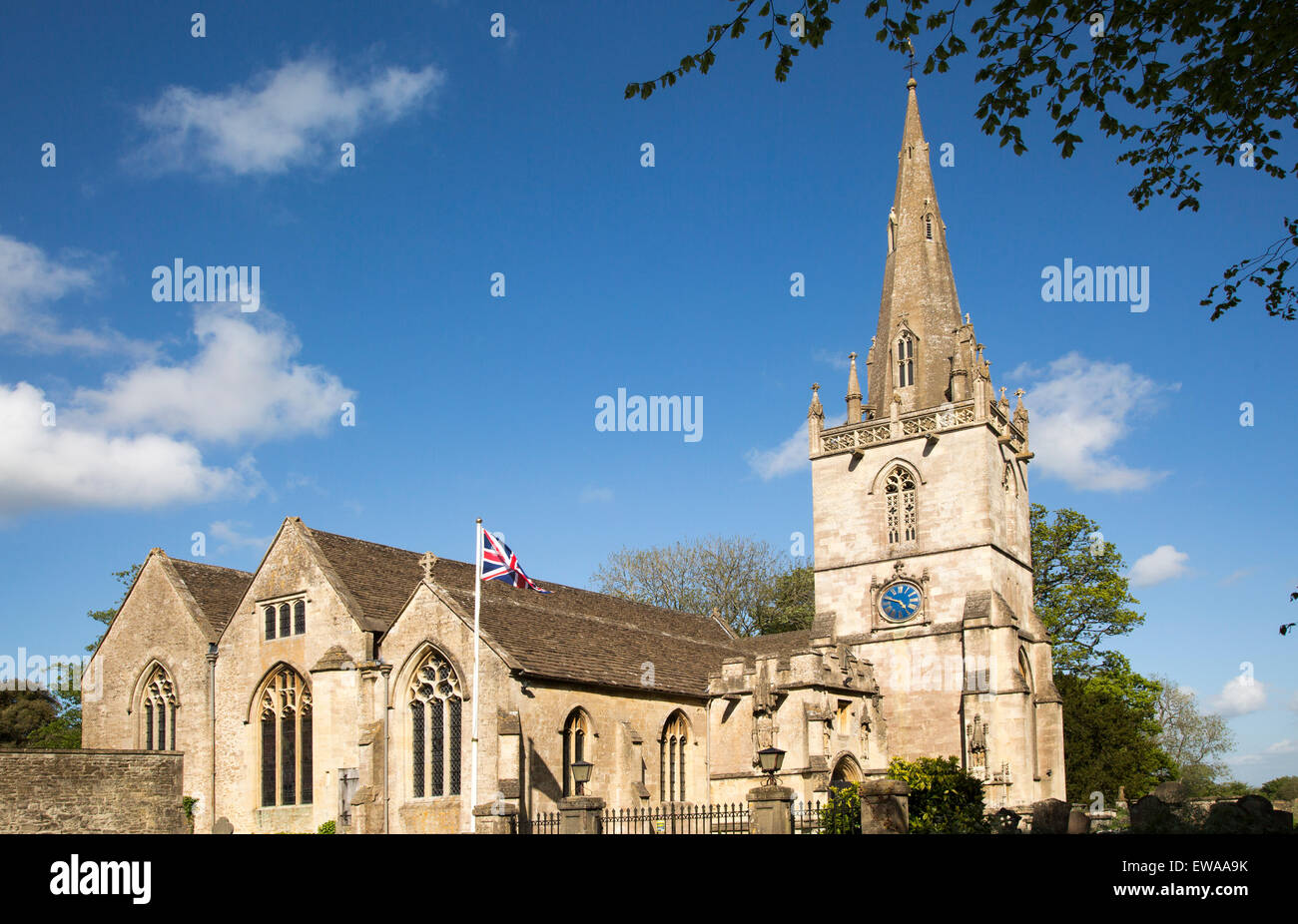 La iglesia de San Bartolomé, Corsham, Wiltshire, Inglaterra, Reino Unido. Foto de stock